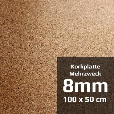 Multipurpose cork board 100 x 50 cm (8 mm)