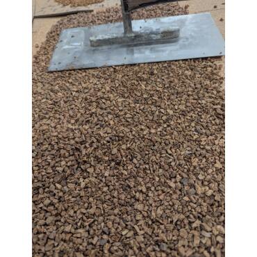 BLEILE Korkgranulat 3–8 mm + Bindemittel (100 L + 5 L) – atmungsaktiv, wasserdurchlässig | Set für bis zu 10 m² bei 1 cm