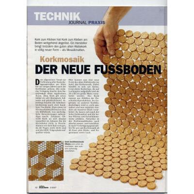 2. Wahl Korkmosaik 30x30 cm Einzelplatten