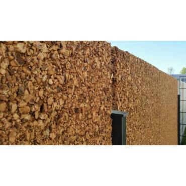 Privacy screen wall, cork top 100x50x3cm, noise protection, light protection, gabion fence