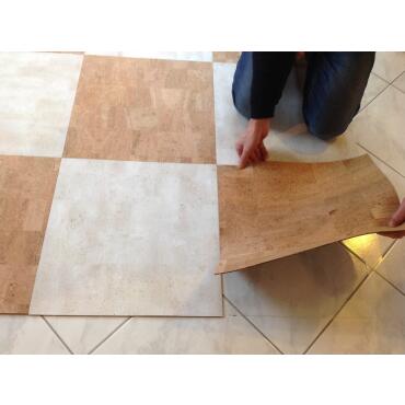Cork carpet tile 45 x 45cm "Pear"